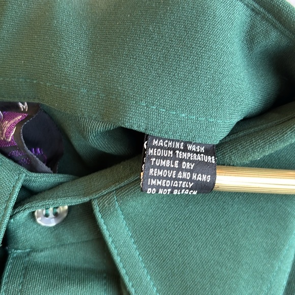 Vintage 70’s Joel California Forest Green Long Sleeve Button Shirt Men’s Medium - Picture 5 of 11